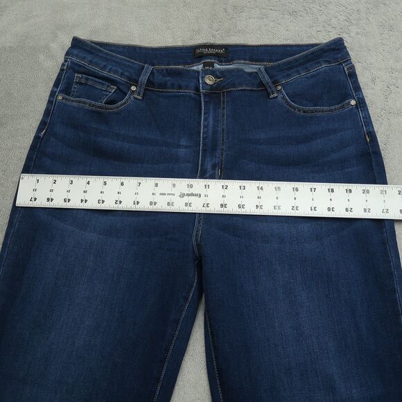 Flying Banana Jeans Women's Size 16S Blue High-Rise Wide-Leg Denim 30" Inseam - Picture 7 of 16